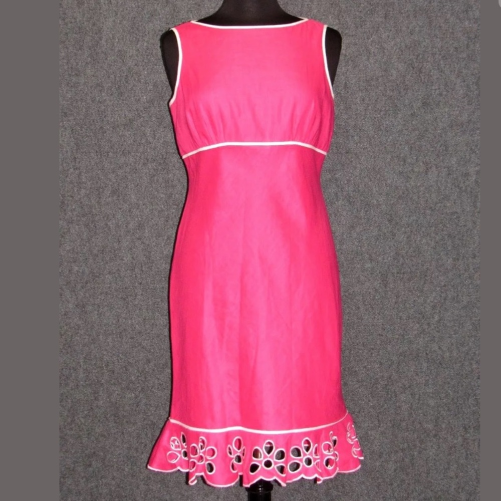 Authentic Nine West Linen Sleeveless Sheath Dress
